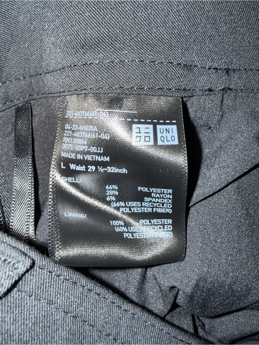 Uniqlo tailored pleated